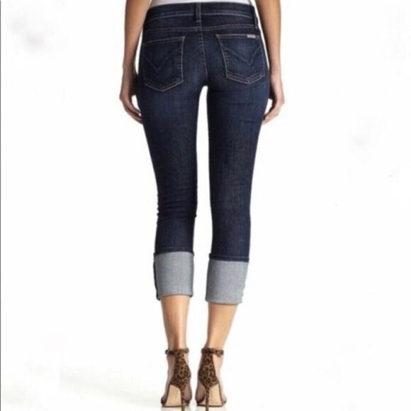 Hudson Women's Size 28 Muse Crop Skinny 5" Cuff Stretch Jeans - Picture 1 of 14